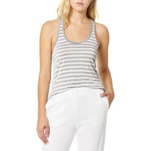 Honeydew Heather Grey Stripe Racerback Top, Size S New w/Tag Retail $48